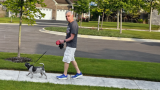 Doug walking his dog